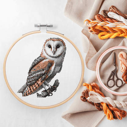 Barn Owl Cross Stitch Pattern