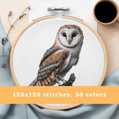 Barn Owl Cross Stitch Pattern