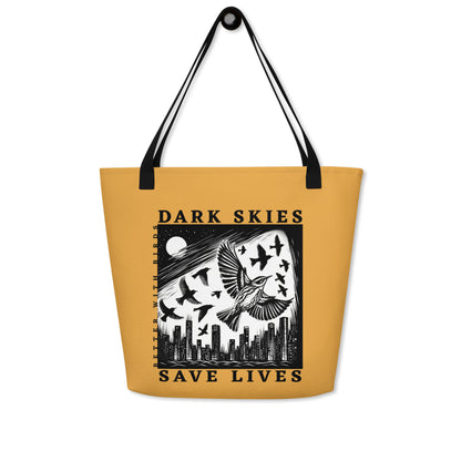 Dark Skies Save Lives Tote Bag with Pocket