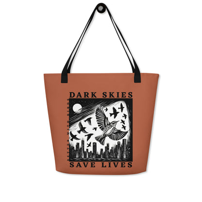 Dark Skies Save Lives Tote Bag with Pocket