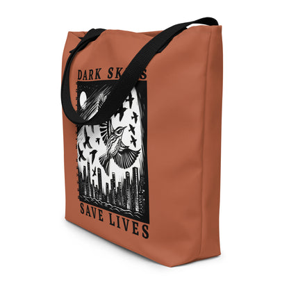 Dark Skies Save Lives Tote Bag with Pocket