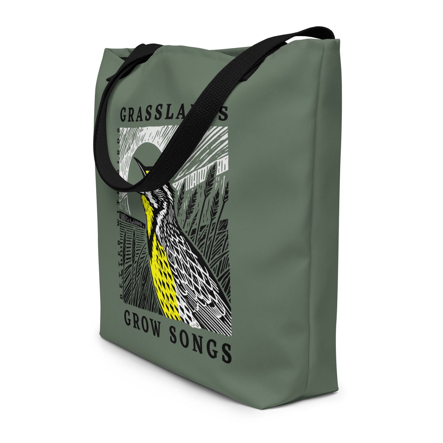 Grasslands Grow Songs Tote with Pocket