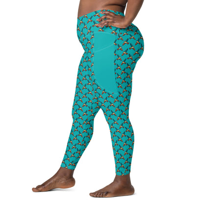 Peregrine Falcon Leggings with pockets