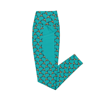 Peregrine Falcon Leggings with pockets