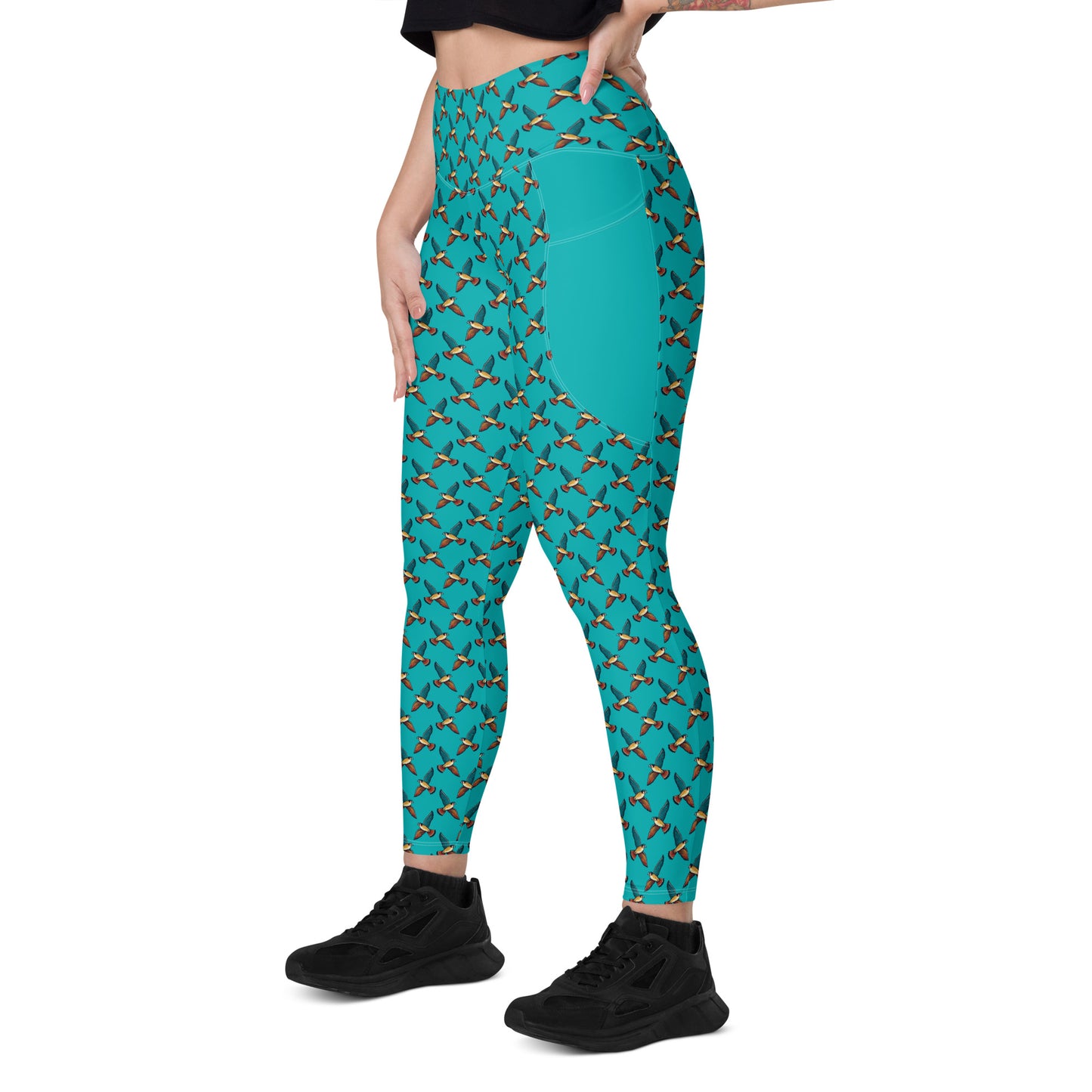 Peregrine Falcon Leggings with pockets