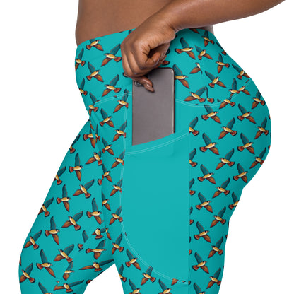 Peregrine Falcon Leggings with pockets