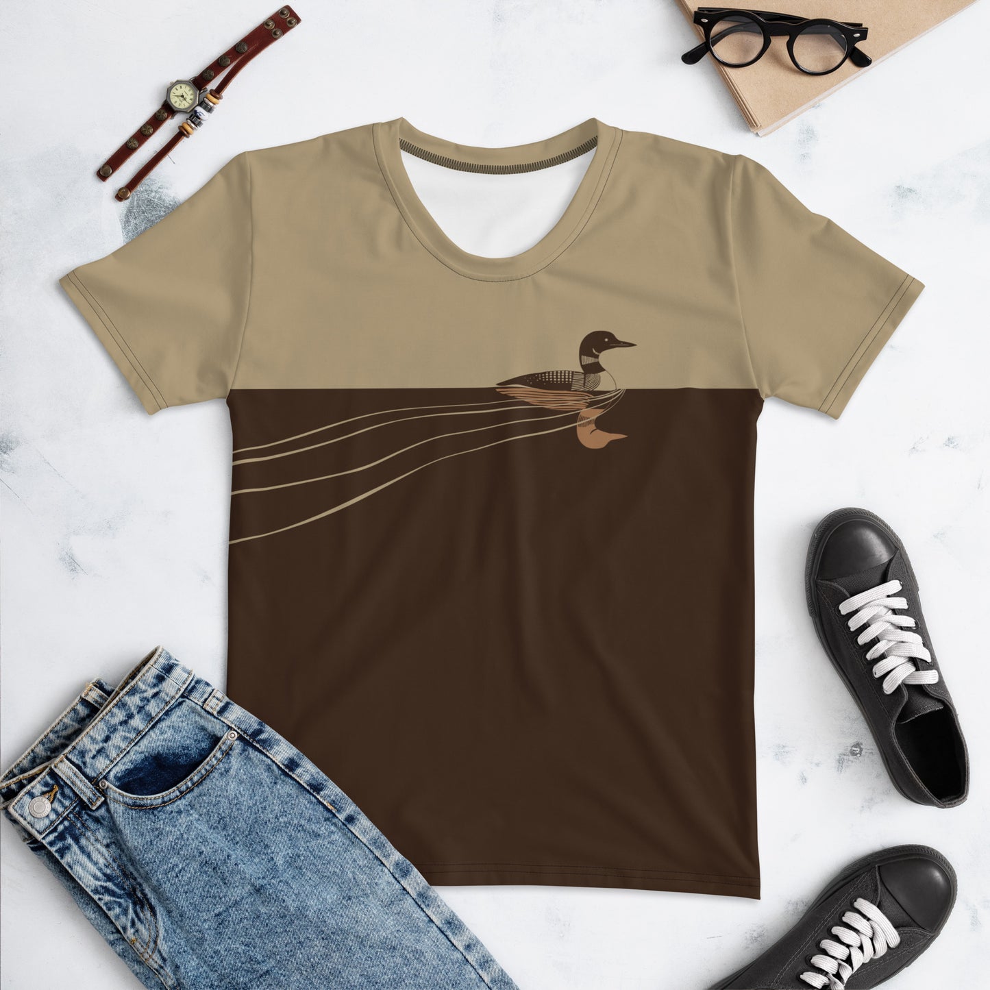 Loon Two-Tone Women's T-shirt