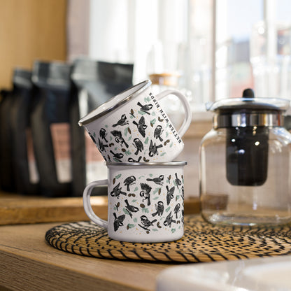 Chickadee Enamel Mug