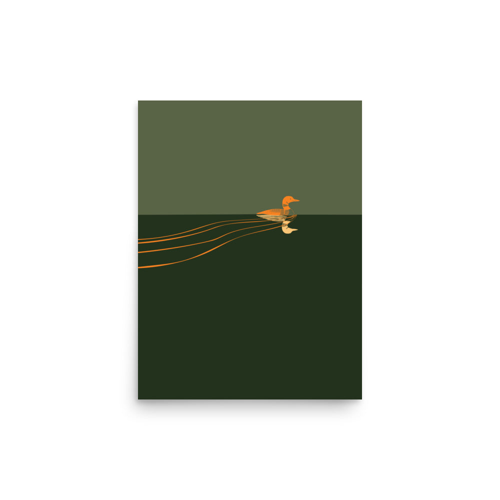 Modern Minimalist Loon Poster