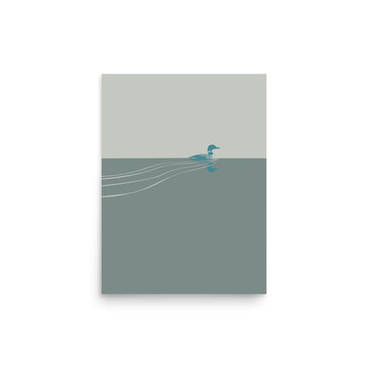 Modern Minimalist Loon Poster