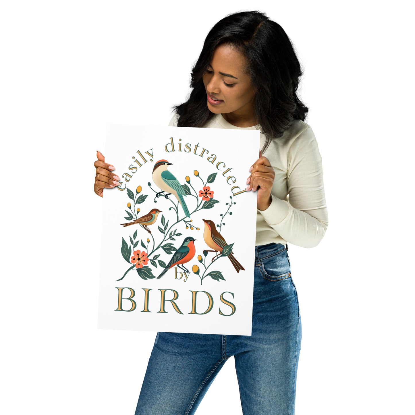 Easily Distracted By Birds Matte Poster