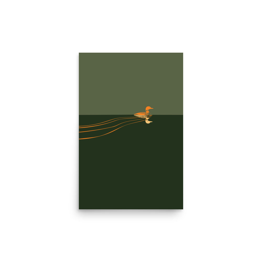 Modern Minimalist Loon Poster