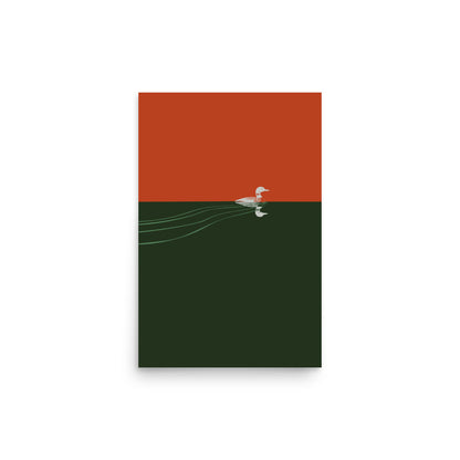 Modern Minimalist Loon Poster