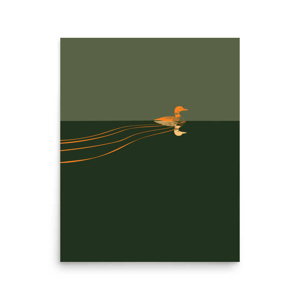 Modern Minimalist Loon Poster