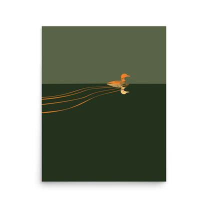 Modern Minimalist Loon Poster