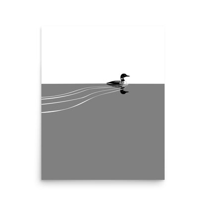 Modern Minimalist Loon Poster