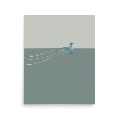 Modern Minimalist Loon Poster