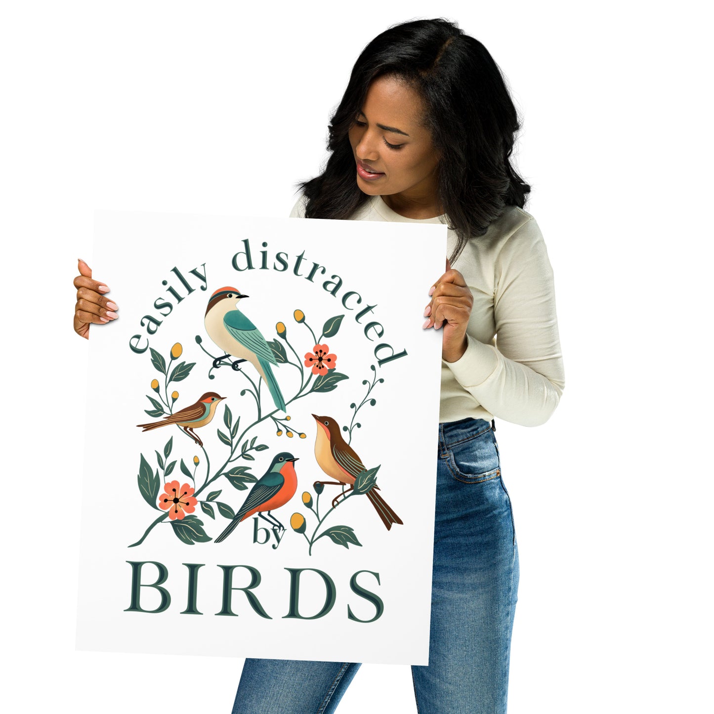 Easily Distracted By Birds Matte Poster