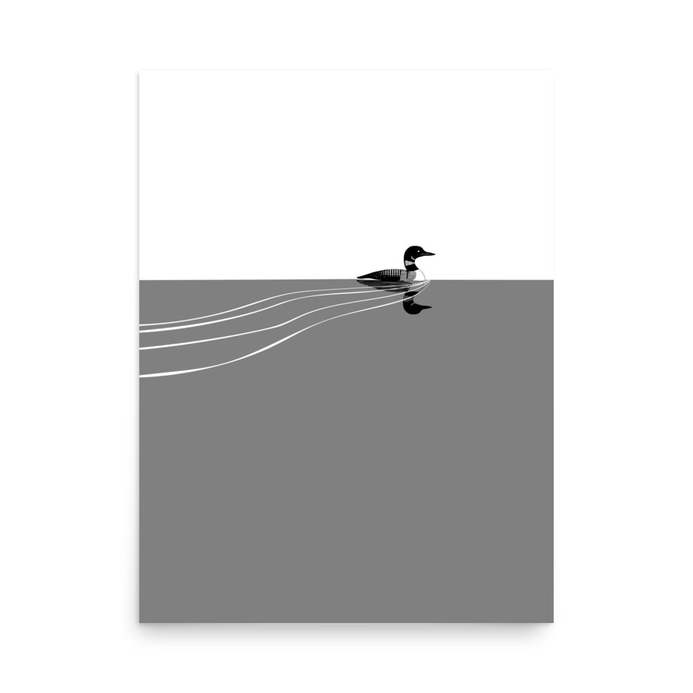 Modern Minimalist Loon Poster