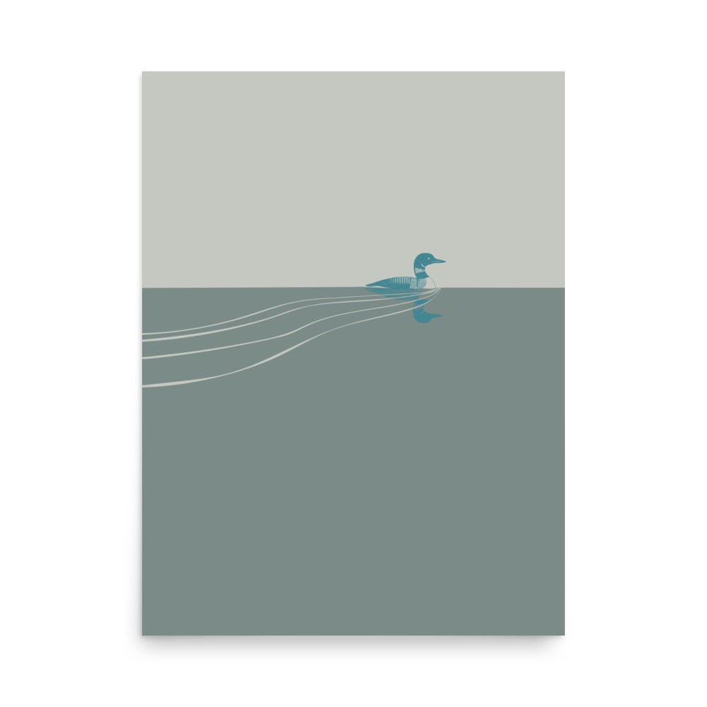 Modern Minimalist Loon Poster