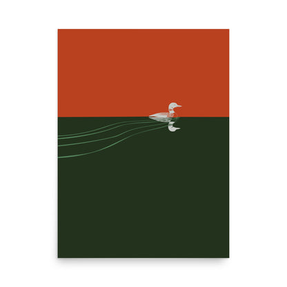 Modern Minimalist Loon Poster