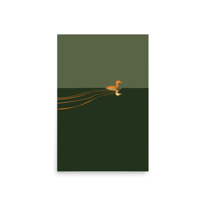 Modern Minimalist Loon Poster