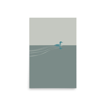 Modern Minimalist Loon Poster