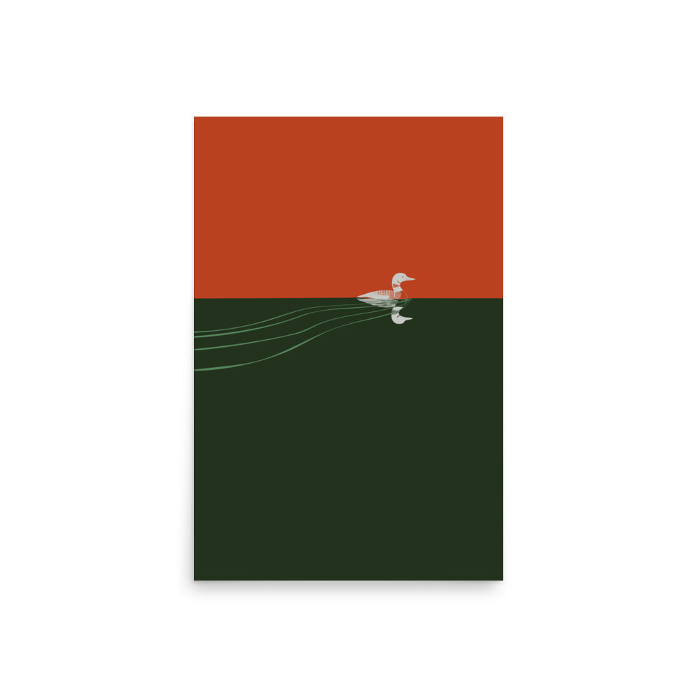 Modern Minimalist Loon Poster