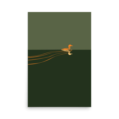 Modern Minimalist Loon Poster