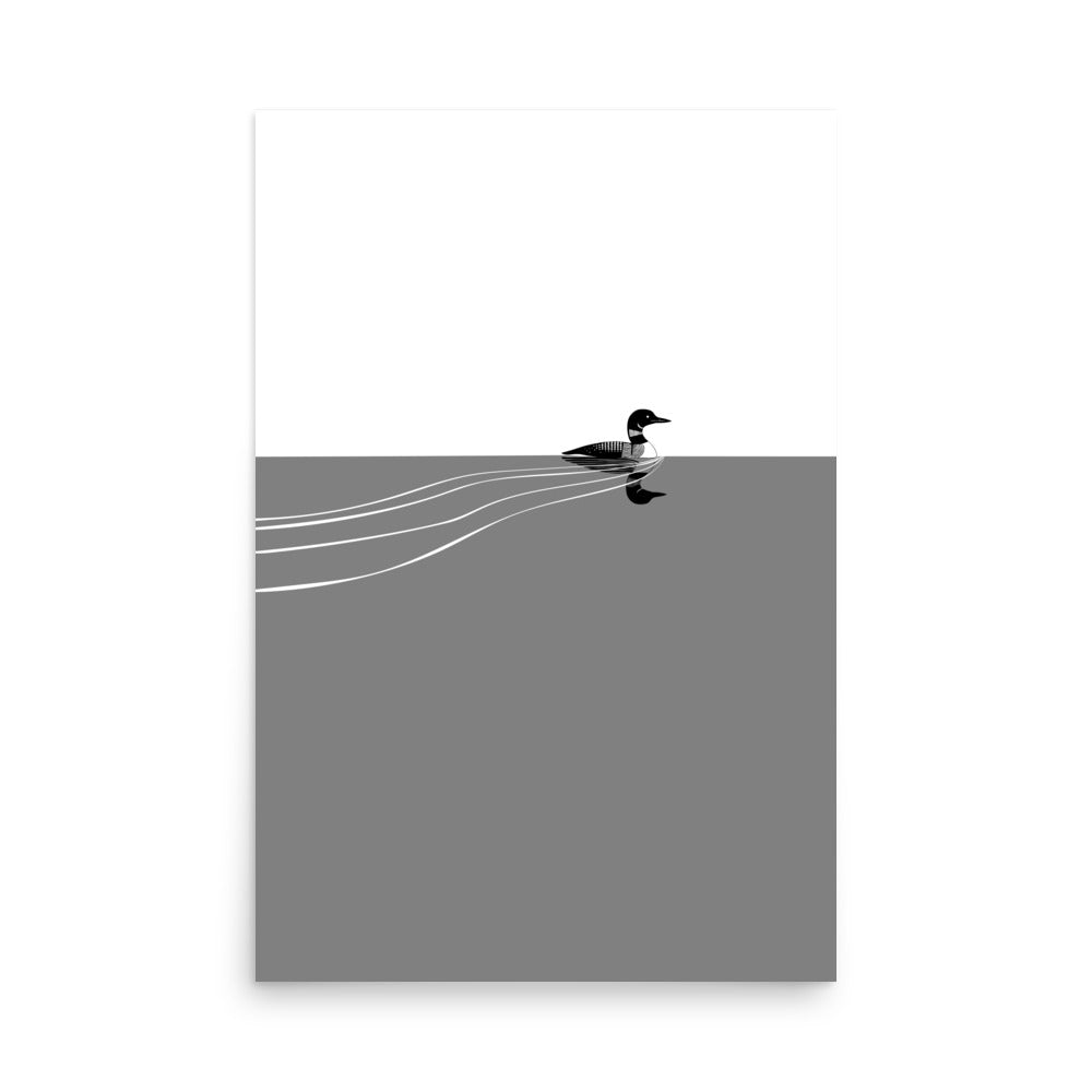 Modern Minimalist Loon Poster