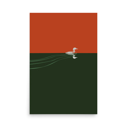 Modern Minimalist Loon Poster