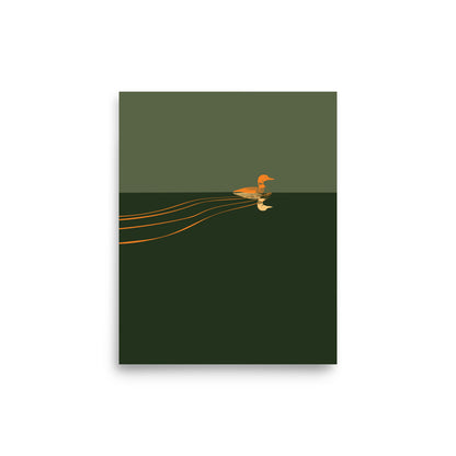 Modern Minimalist Loon Poster