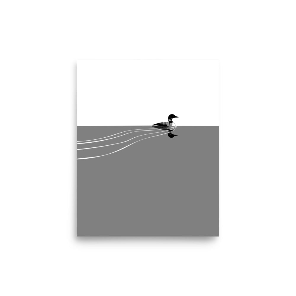 Modern Minimalist Loon Poster