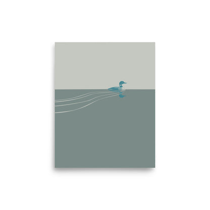 Modern Minimalist Loon Poster