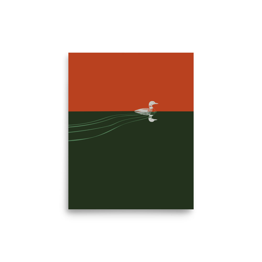 Modern Minimalist Loon Poster