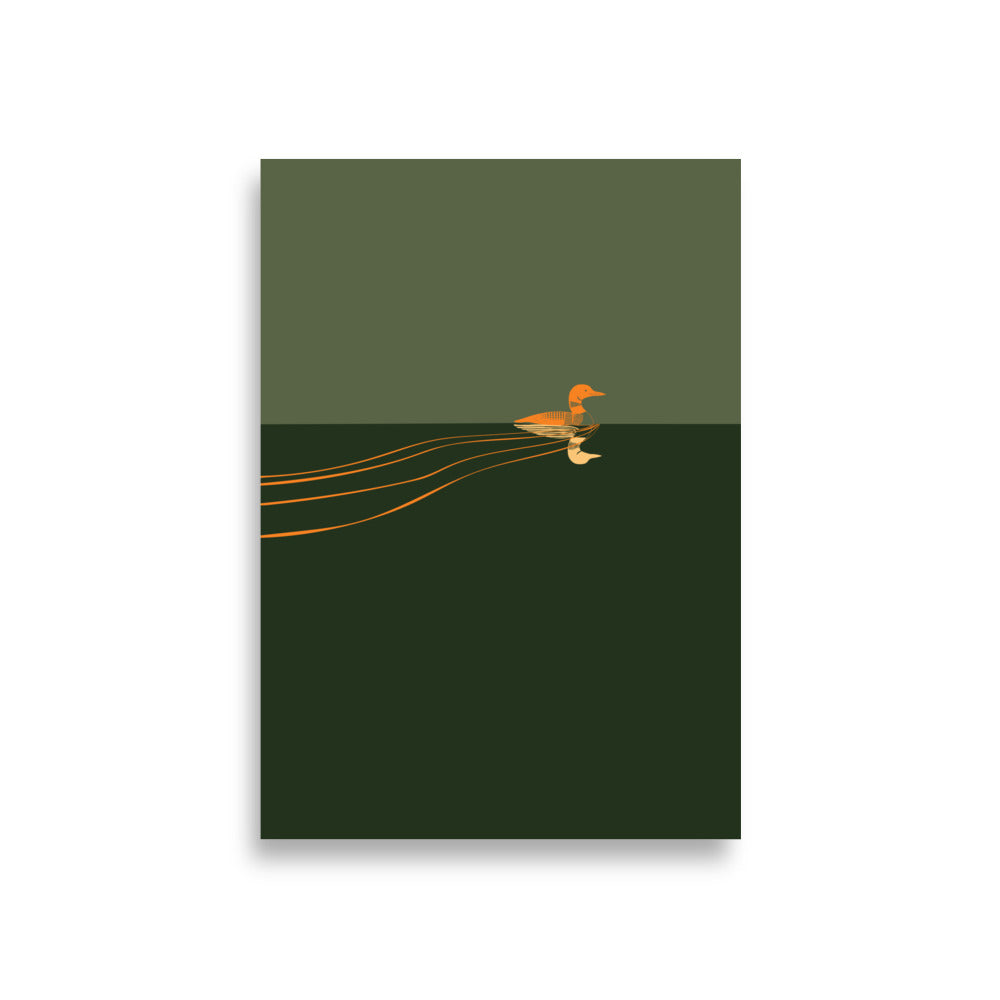 Modern Minimalist Loon Poster