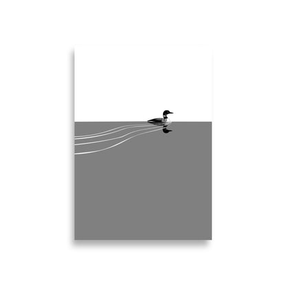 Modern Minimalist Loon Poster