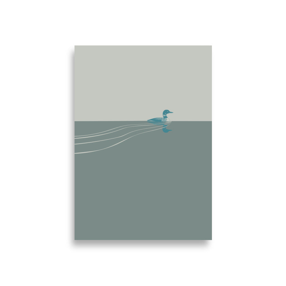 Modern Minimalist Loon Poster