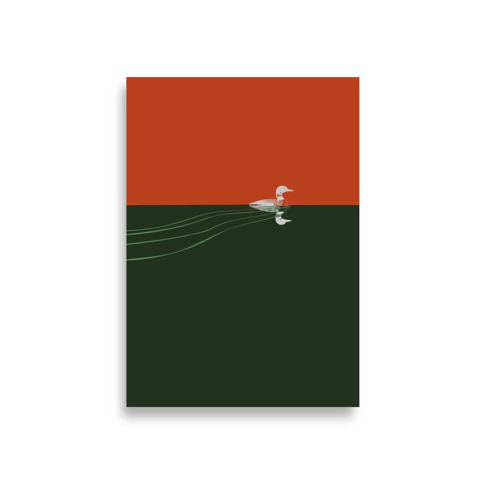 Modern Minimalist Loon Poster