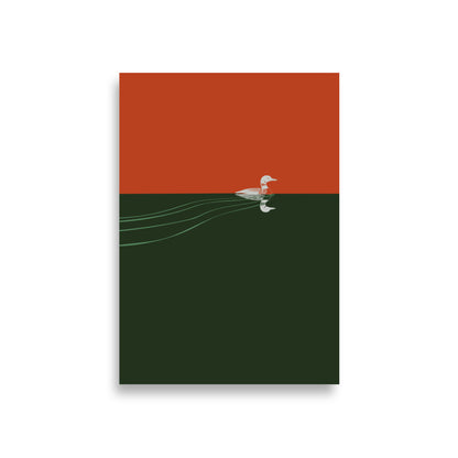 Modern Minimalist Loon Poster