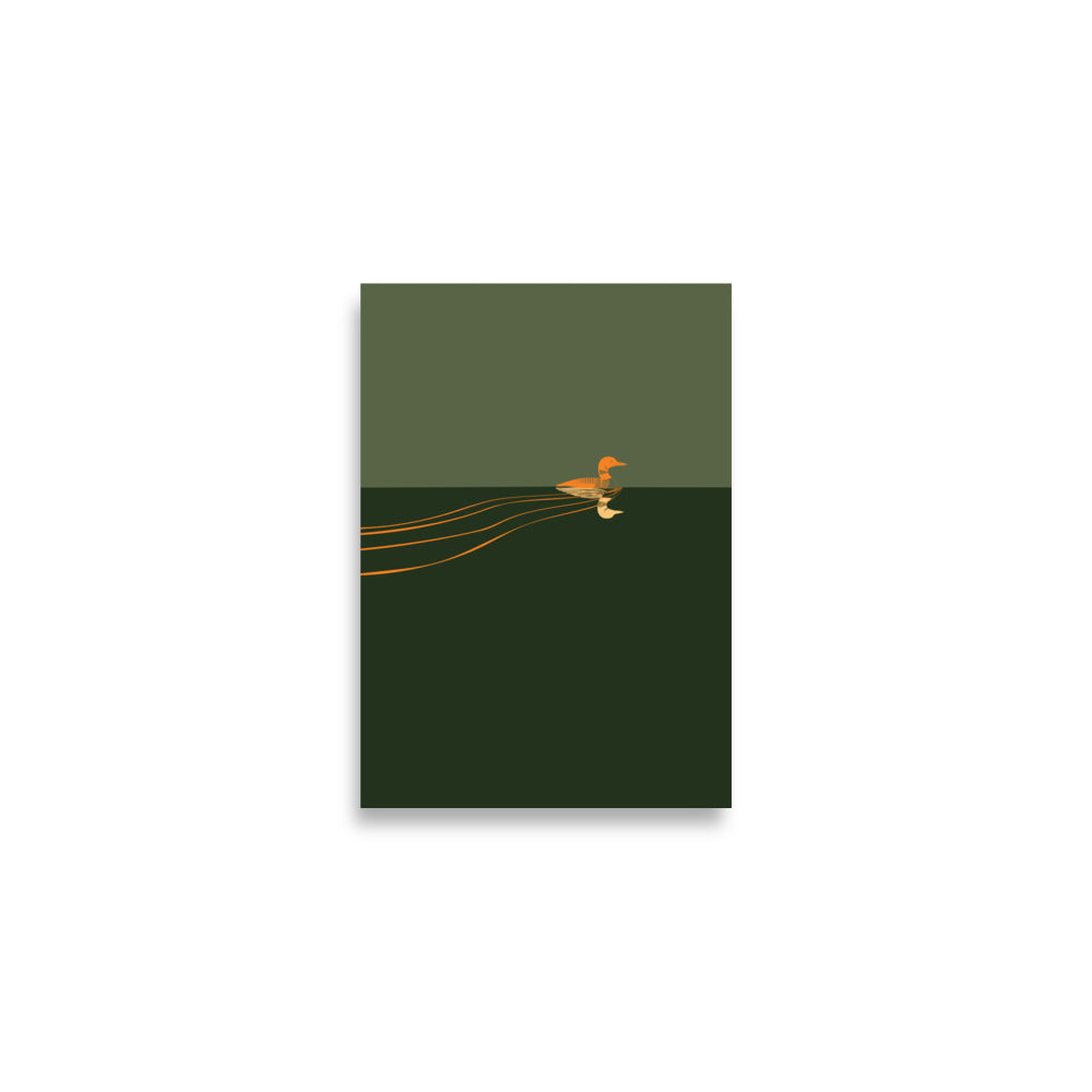 Modern Minimalist Loon Poster