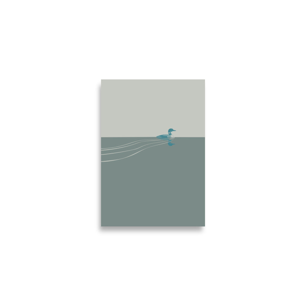 Modern Minimalist Loon Poster