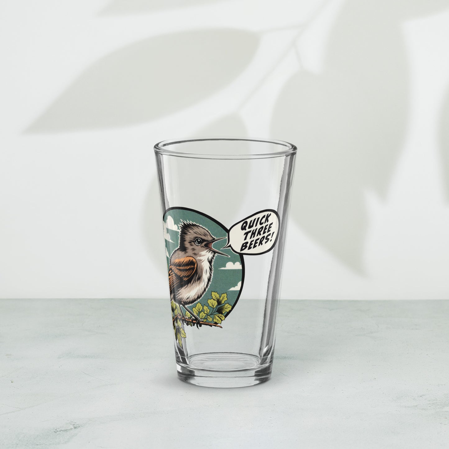 Olive-Sided Flycatcher Song Pint Glass