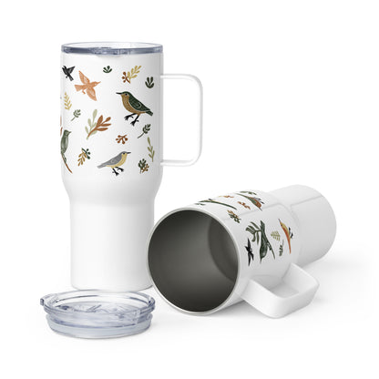 Vintage Birds Travel Mug with Handle