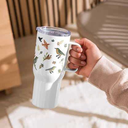 Vintage Birds Travel Mug with Handle