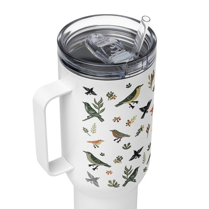 Vintage Birds Travel Mug with Handle