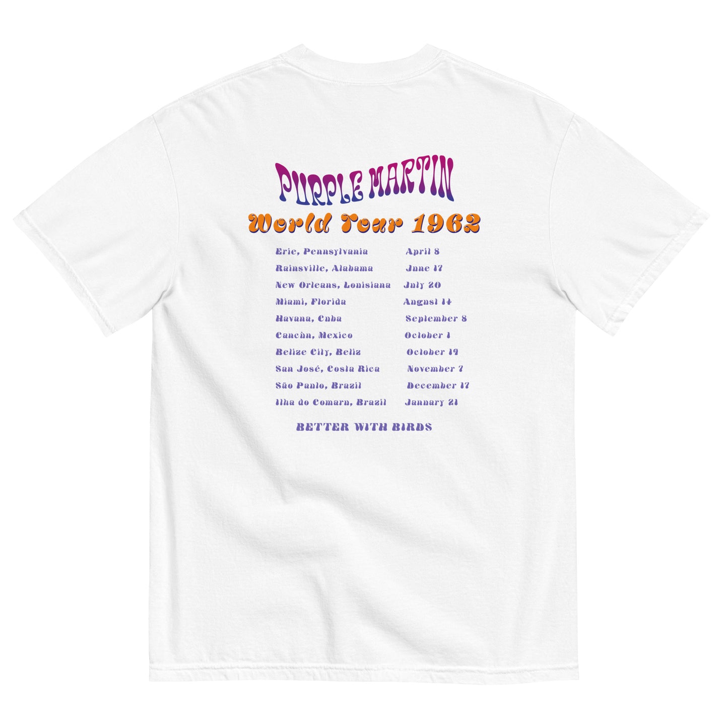 Purple Martins Regular Cotton T-shirt