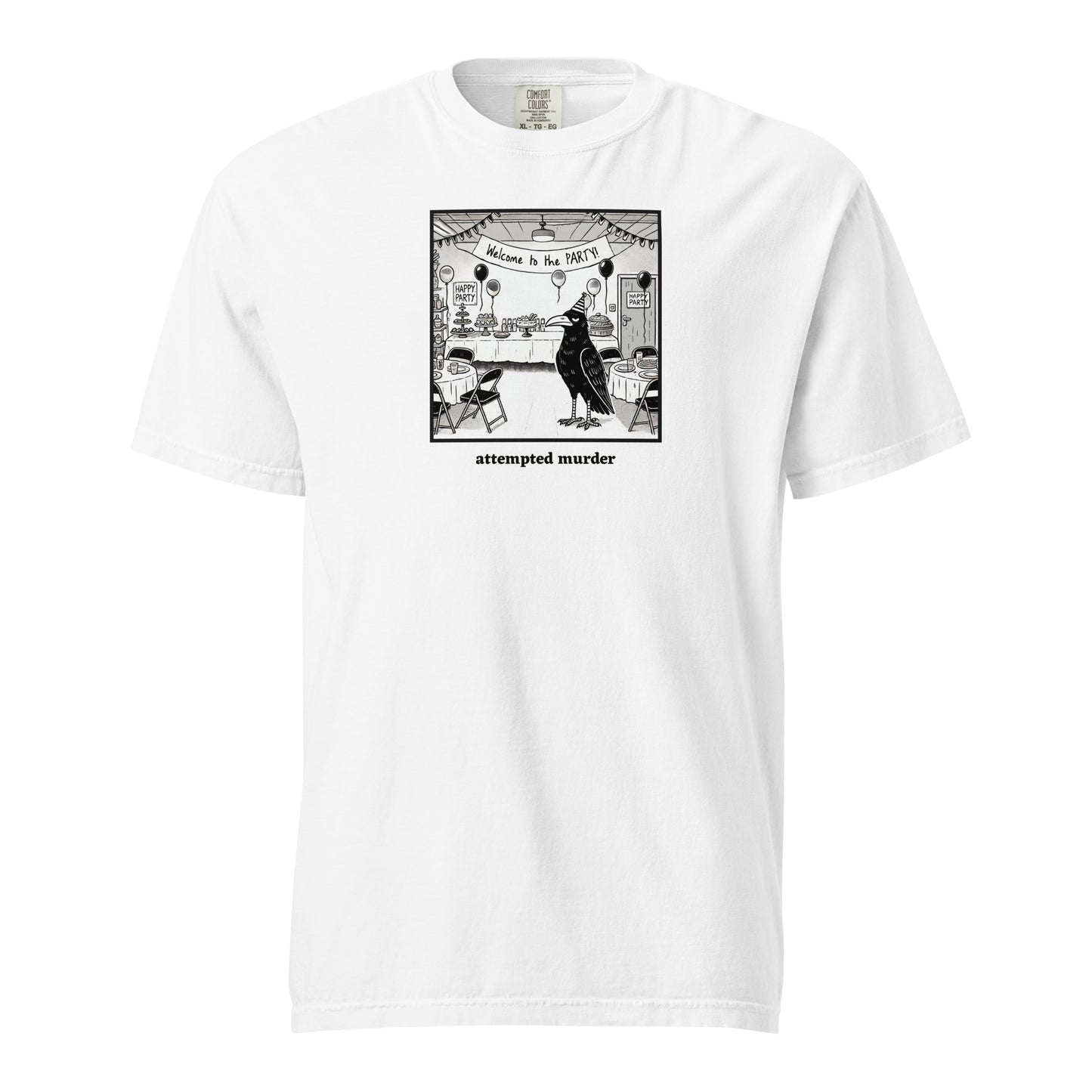 "Attempted Murder" Crow Regular Cotton T-Shirt