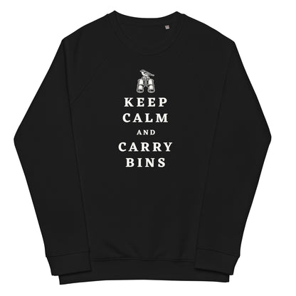 Keep Calm and Carry Bins Birding Sweatshirt