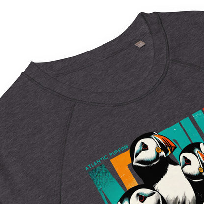 Atlantic Puffins Unisex Organic Raglan Sweatshirt